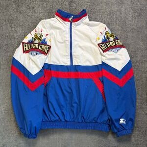 Starter NHL All Star Game 1994 Jacket Mens XL Blue White MSG Windbreaker